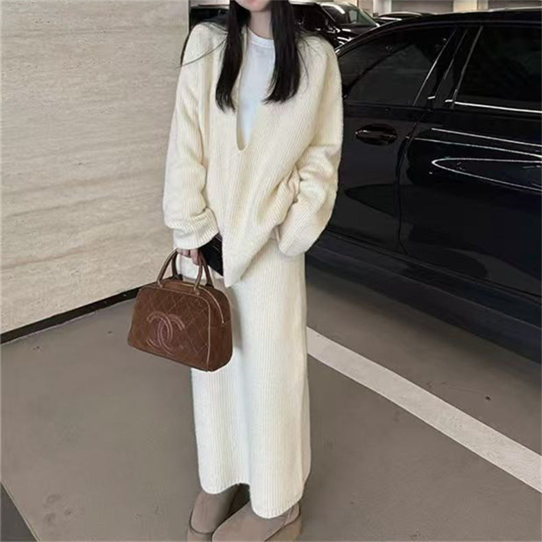 Relaxed Knitwear Two-Piece Set
