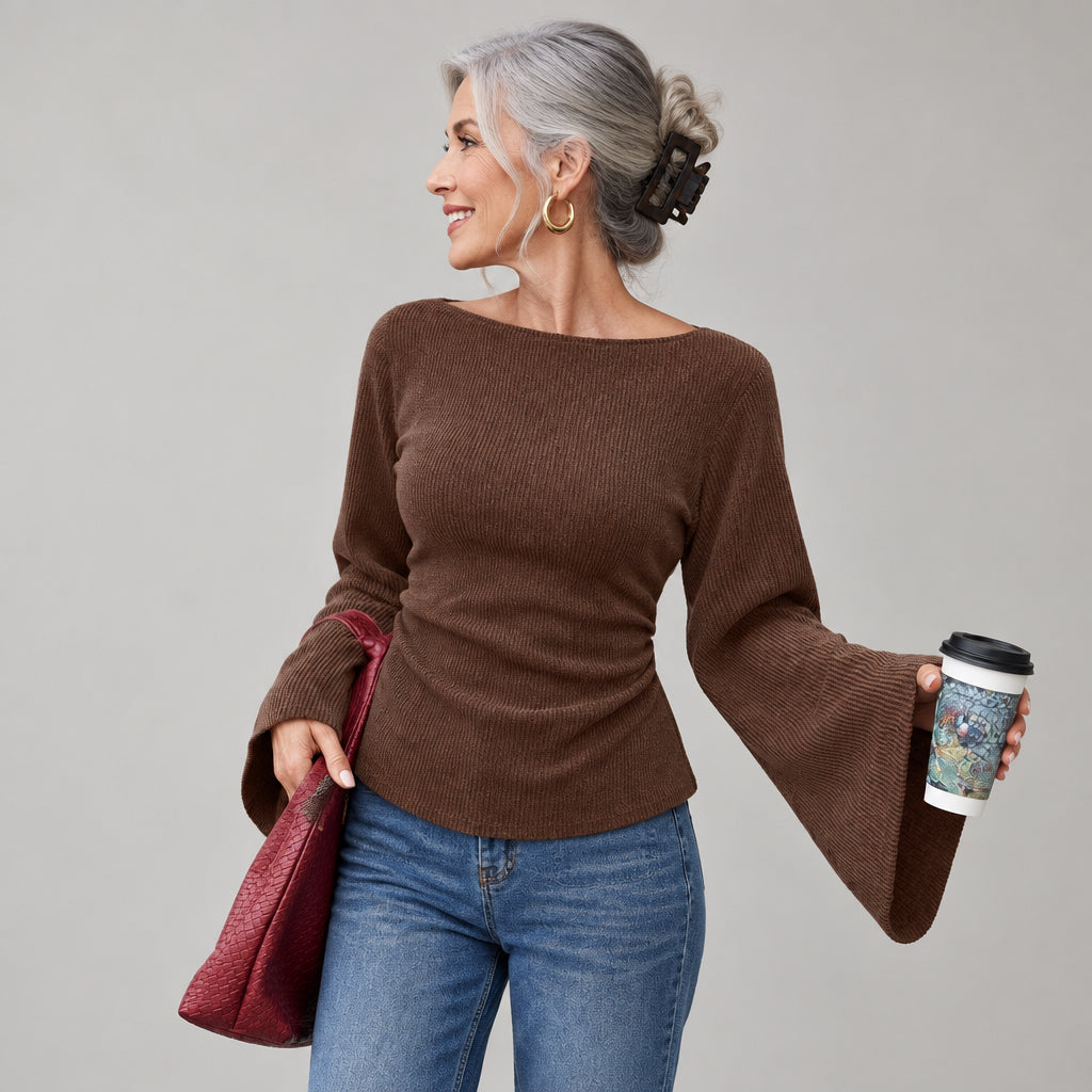 Brushed long-sleeve T-shirt